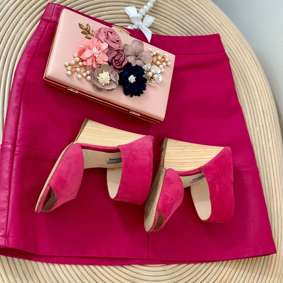 Prada pink wedge platform sandals - Picture 2 of 7